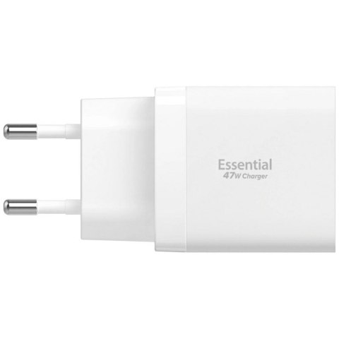 Ładowarka sieciowa Spigen Essential EE472EU 47W 2xUSB-C biały