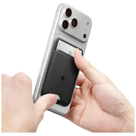 Magnetyczny portfel Spigen S314-1 Slim Fold Tripod MagSafe czarny