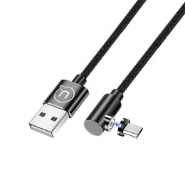 USAMS Kabel kątowy magnetyczny U54 1m microUSB czarny/black SJ446USB01 (US-SJ446)