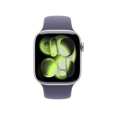 Apple Watch Series 11 42mm srebrna koperta z paskiem sportowym Mist Violet - S/M