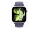 Apple Watch Series 11 42mm srebrna koperta z paskiem sportowym Mist Violet - S/M
