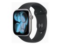 Apple Watch Series 11 GPS + Cellular 46mm Aluminiowa koperta w kolorze gwiezdnej szarości z czarnym paskiem sportowym - S/M