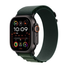 Apple Watch Ultra 2 GPS + Cellular 49mm tytanowa koperta z ciemnozielonym paskiem alpejskim - duża
