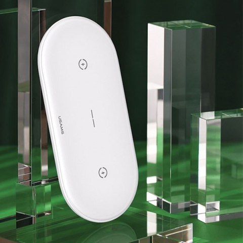 USAMS Ład. indukcyjna US-CD120 10W Dual biały/white CD120JN01