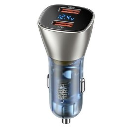 USAMS Ładowarka sam. C29 45W 2xUSB-A Fast Charge jasno złoty/light gold CC154CC01(US-CC154)