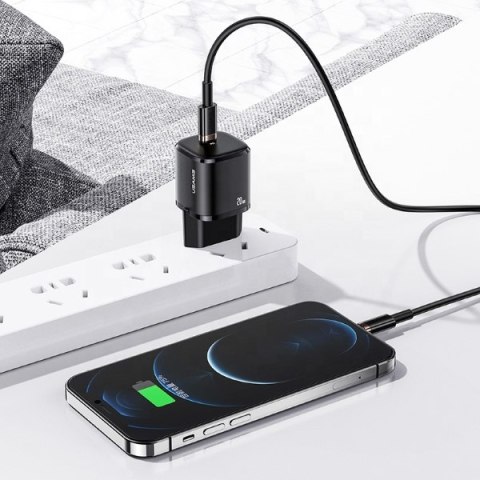 USAMS Ładowarka siec. 1xUSB-C T36 mini 20W (only head) PD3.0 Fast Charging biały/white CC124TC02 (US-CC124)