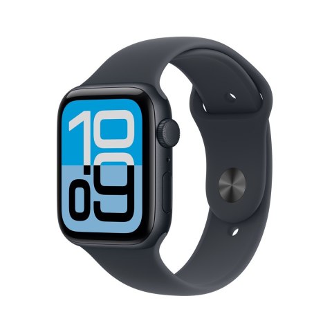 Apple Watch SE 3 GPS 44 mm, aluminiowa koperta w kolorze Midnight z paskiem Midnight Sport Band - rozmiar M/L