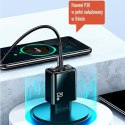 USAMS Ładowarka siec. 1xUSB-C+1xUSB T40 20W LED (only head) PD3.0 +QC3.0 Fast Charging czarny/black CC133TC01 (US-CC133)