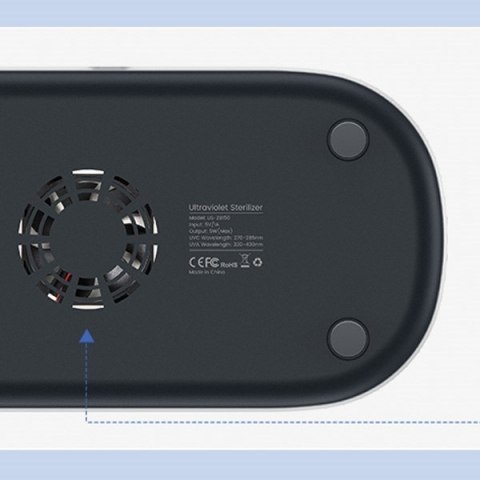 USAMS Sterylizator UV-C Ładowarka indukcyjna 15W biały/white ZB151XDH01 (US-ZB151)