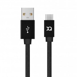 Xqisit kabel Cotton USB C 3.0 czarny /black 1.8m 27749