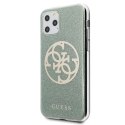 Guess GUHCN65PCUGLKA iPhone 11 Pro Max khaki hard case 4G Circle Glitter