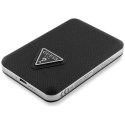 Powerbank indukcyjny Guess Grained Triangle 5000mAh 15W USB-C MagSafe czarny