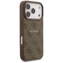 Etui Guess 4G Ring Classic Logo MagSafe do iPhone 17 Pro brązowy
