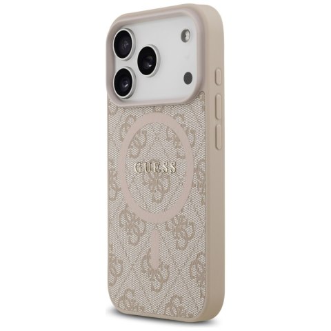 Etui Guess 4G Ring Classic Logo MagSafe do iPhone 17 Pro różowy