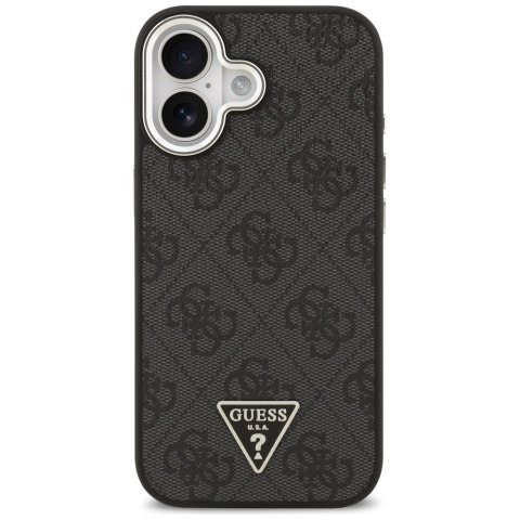 Etui Guess 4G Triangle Logo MagSafe do iPhone 17 czarny srebrny
