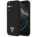 Etui Guess Silicone Triangle Logo MagSafe do iPhone 17 czarny