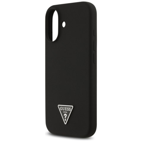 Etui Guess Silicone Triangle Logo MagSafe do iPhone 17 czarny