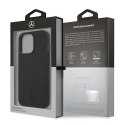 Mercedes MEHCP13LMBLBK iPhone 13 Pro / 13 6,1" czarny/black hardcase Leather Meshed Metal Logo