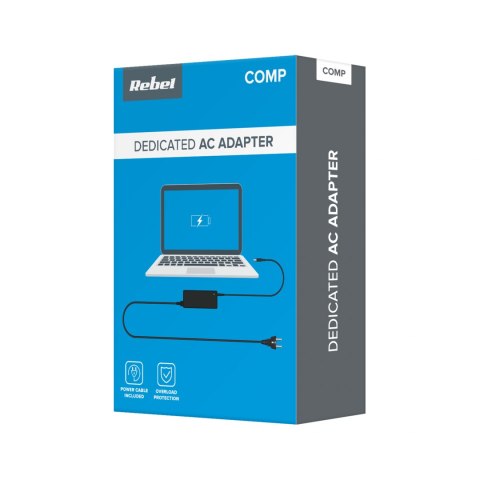 Zasilacz Quer z kablem zasilającym do laptopa HP 90 W / 19 V / 4,74 A / 7,4x5 mm