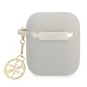 Guess GUA2LSC4EG AirPods cover szary/grey Silicone Charm 4G Collection