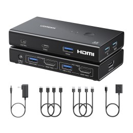 Przełącznik Switch KVM UGREEN AK502 2w1 HDMI 2.0
