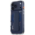 Etui Skinarma Haxa do iPhone 17 Pro Max Magnetic Charging + Grip Stand niebieski