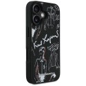 Etui Karl Lagerfeld Grained Pattern & Logo MagSafe do iPhone 16 czarny