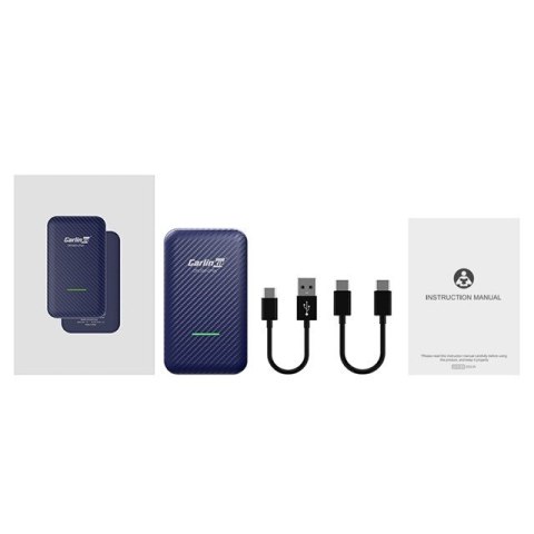 Adapter CARLINKIT 4.0 Bezprzewodowy Moduł Android Auto & Apple CarPlay niebieski