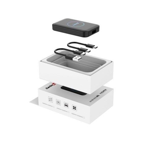 Carlinkit Adapter bezprzewodowy Lite S HDMI 4GB+32GB Android Auto/Carplay dla radioodtwarzaczy samochodowych czarny