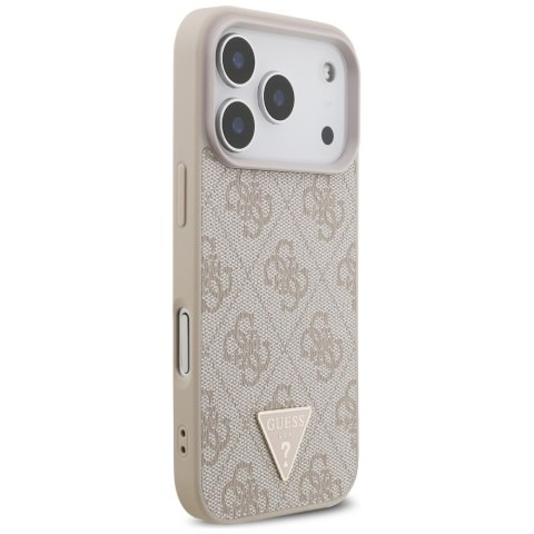 Etui Guess 4G Strap Triangle Logo MagSafe do iPhone 17 Pro różowy