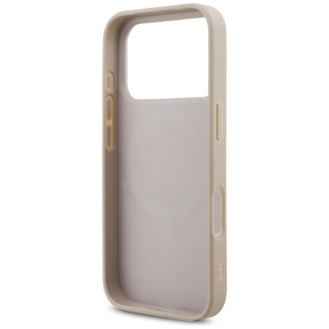 Etui Guess 4G Strap Triangle Logo MagSafe do iPhone 17 Pro różowy