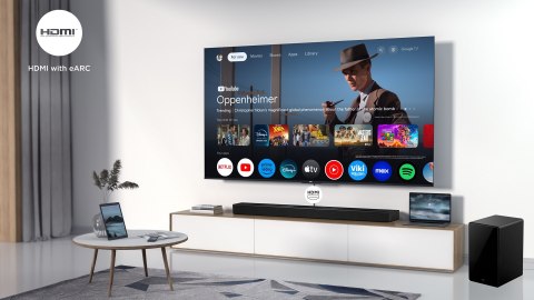 Soundbar TCL Q75HE 5.1.2 kan. 620W Bluetooth 5.3 Dolby Vision Tytanowy