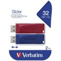 Pendrive Verbatim Slider 32GB 2szt czerwony/granatowy 49327