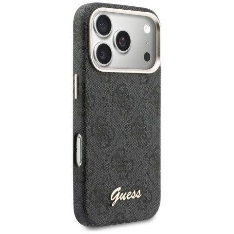 Etui Guess 4G Script MagSafe do iPhone 17 Pro Max czarny