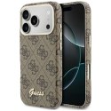 Etui Guess 4G Script MagSafe do iPhone 17 Pro brązowy