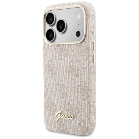 Etui Guess 4G Script MagSafe do iPhone 17 Pro różowy
