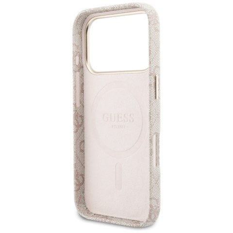 Etui Guess 4G Script MagSafe do iPhone 17 Pro różowy