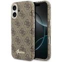 Etui Guess 4G Script MagSafe do iPhone 17 brązowy
