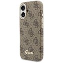 Etui Guess 4G Script MagSafe do iPhone 17 brązowy