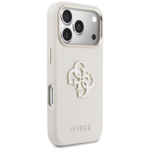 Etui Guess FW Resin Logo do iPhone 17 Pro Max beżowy