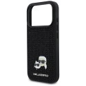 Etui Karl Lagerfeld Rhinestones Karl&Choupette Pin do iPhone 17 Pro czarny