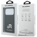 Etui Karl Lagerfeld Rhinestones Karl&Choupette Pin do iPhone 17 Pro czarny