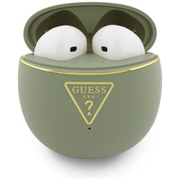 Słuchawki TWS Guess Gold Line Triangle khaki