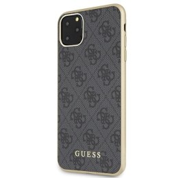 Guess GUHCN65G4GG iPhone 11 Pro Max szary/grey hard case 4G Collection