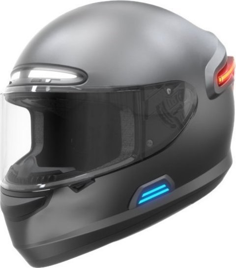 Kask motocyklowy z Bluetooth Intercom LED/SOS 58-59 cm