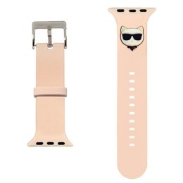 Karl Lagerfeld Pasek KLAWLSLCP Apple Watch 42/44/45mm różowy/pink strap Silicone Choupette Heads