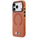 Etui BMW M IML Shockproof Metal Logos MagSafe do iPhone 17 Pro pomarańczowy