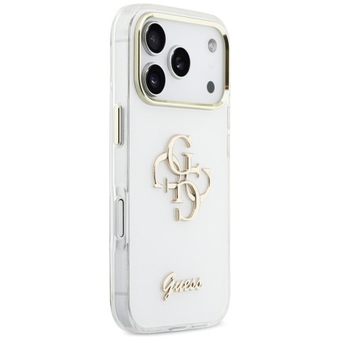Etui Guess IML 4G Script Metal do iPhone 17 Pro biały