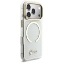 Etui Guess IML Glitters Script Strap MagSafe do iPhone 17 Pro przezroczysty