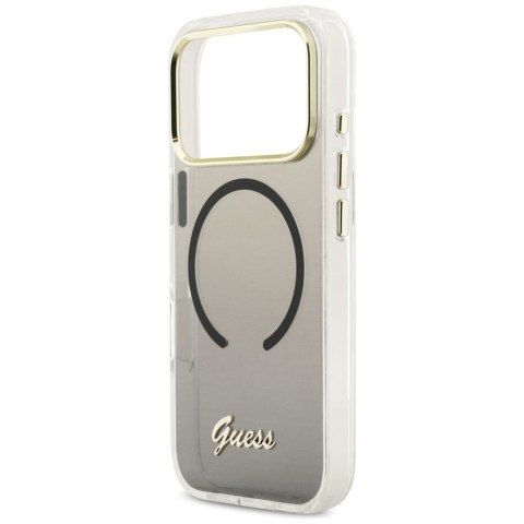 Etui Guess IML Gradient Script Metal MagSafe do iPhone 17 Pro Max czarny